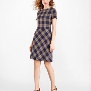 Navy plaid Brooks Brothers dress